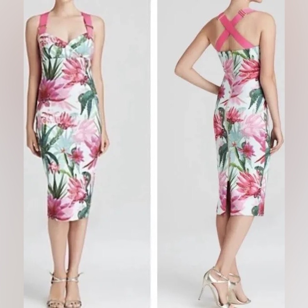 BNWT TED BAKER BODYCON DRESS SIZE 0 | camouflaged chameleon